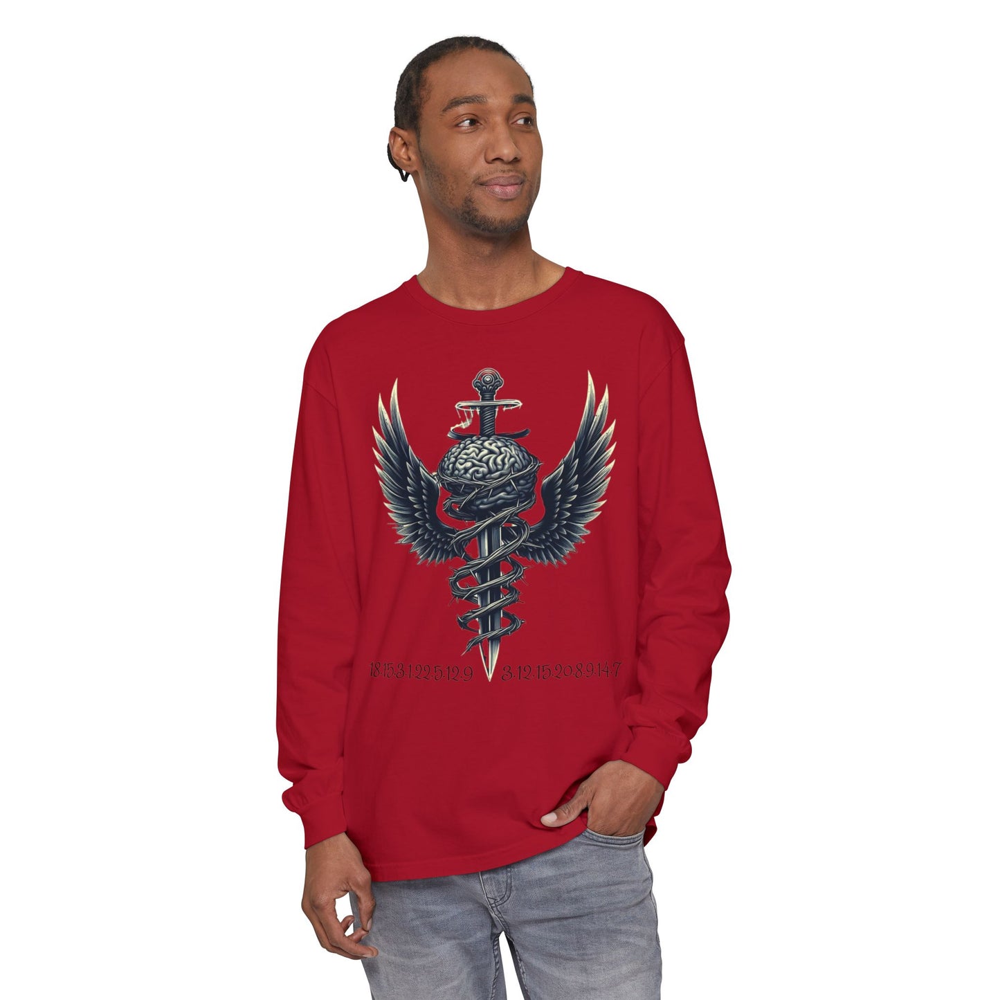 Unisex Garment Long Sleeve T-Shirt ROCAVELI MIND WAR EDITION