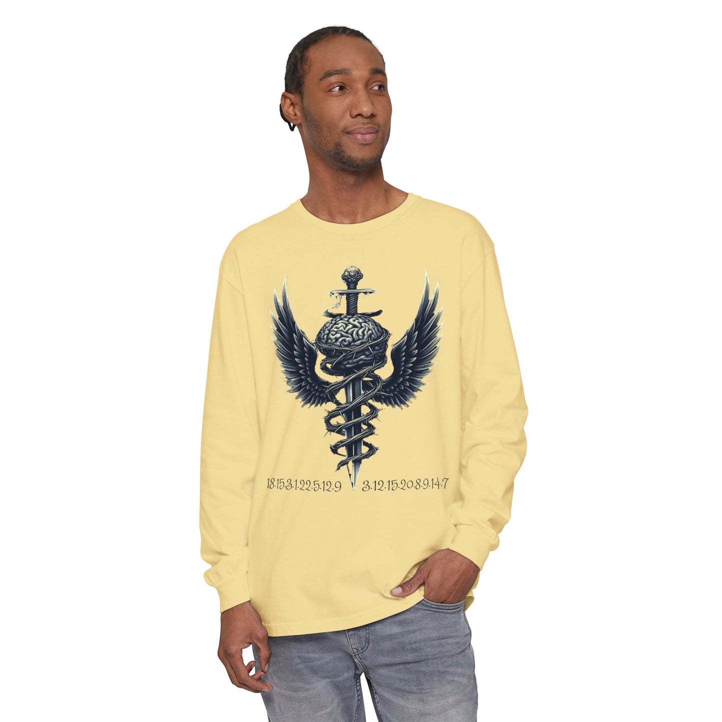 Unisex Garment Long Sleeve T-Shirt ROCAVELI MIND WAR EDITION