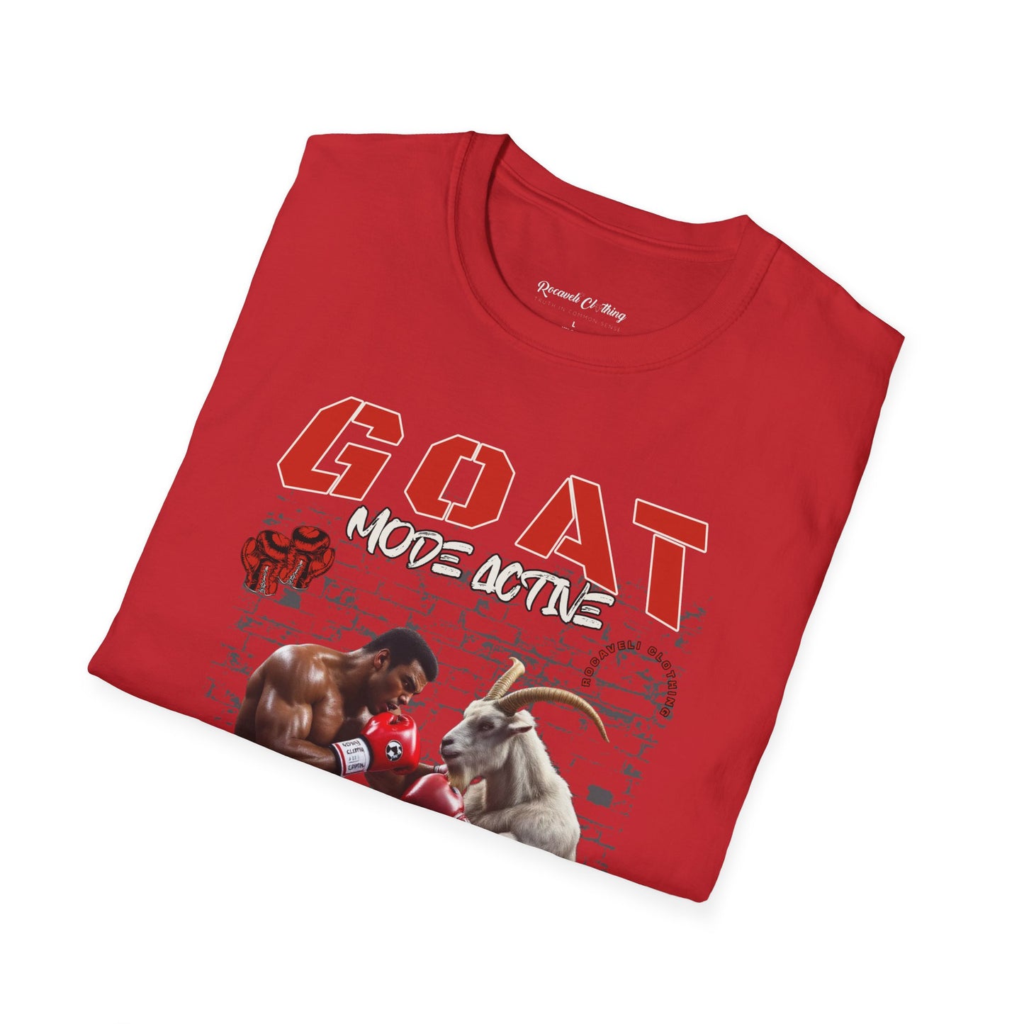 ROCAVELI CLOTHING GOAT Boxing T-Shirt — 'GOAT Mode Action' Graphic Tee