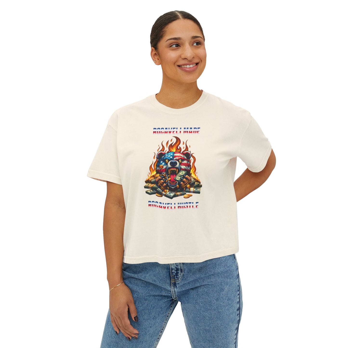 Women's Boxy Tee Rocaveli Made Rocaveli Hustle
