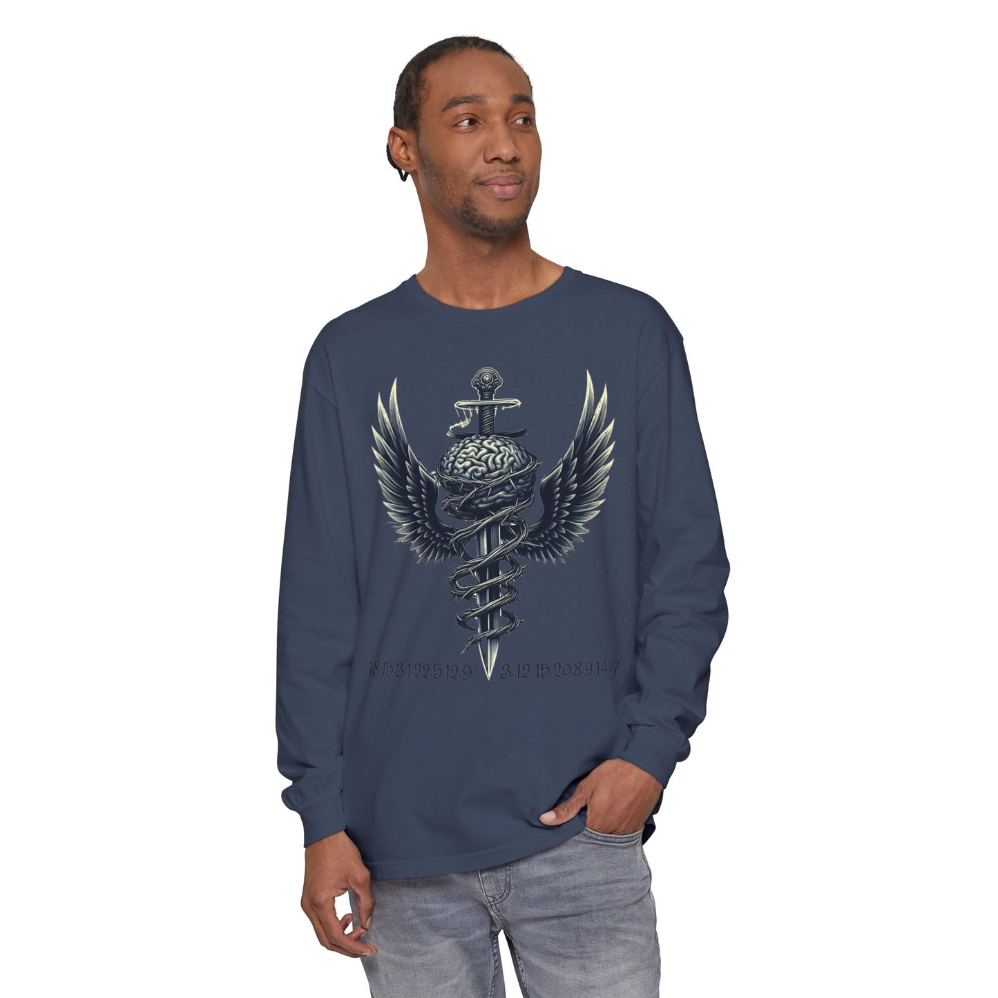 Unisex Garment Long Sleeve T-Shirt ROCAVELI MIND WAR EDITION