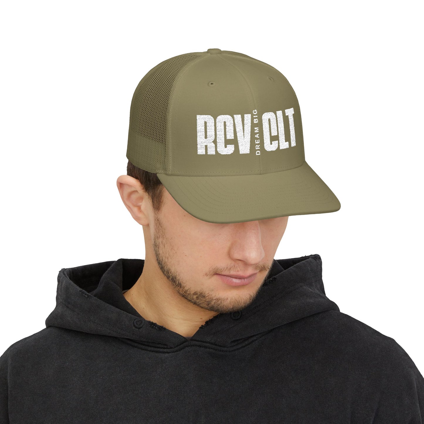 RCV CLT Dream Big Snapback Trucker Cap - Stylish Embroidered Hat for Casual Wear