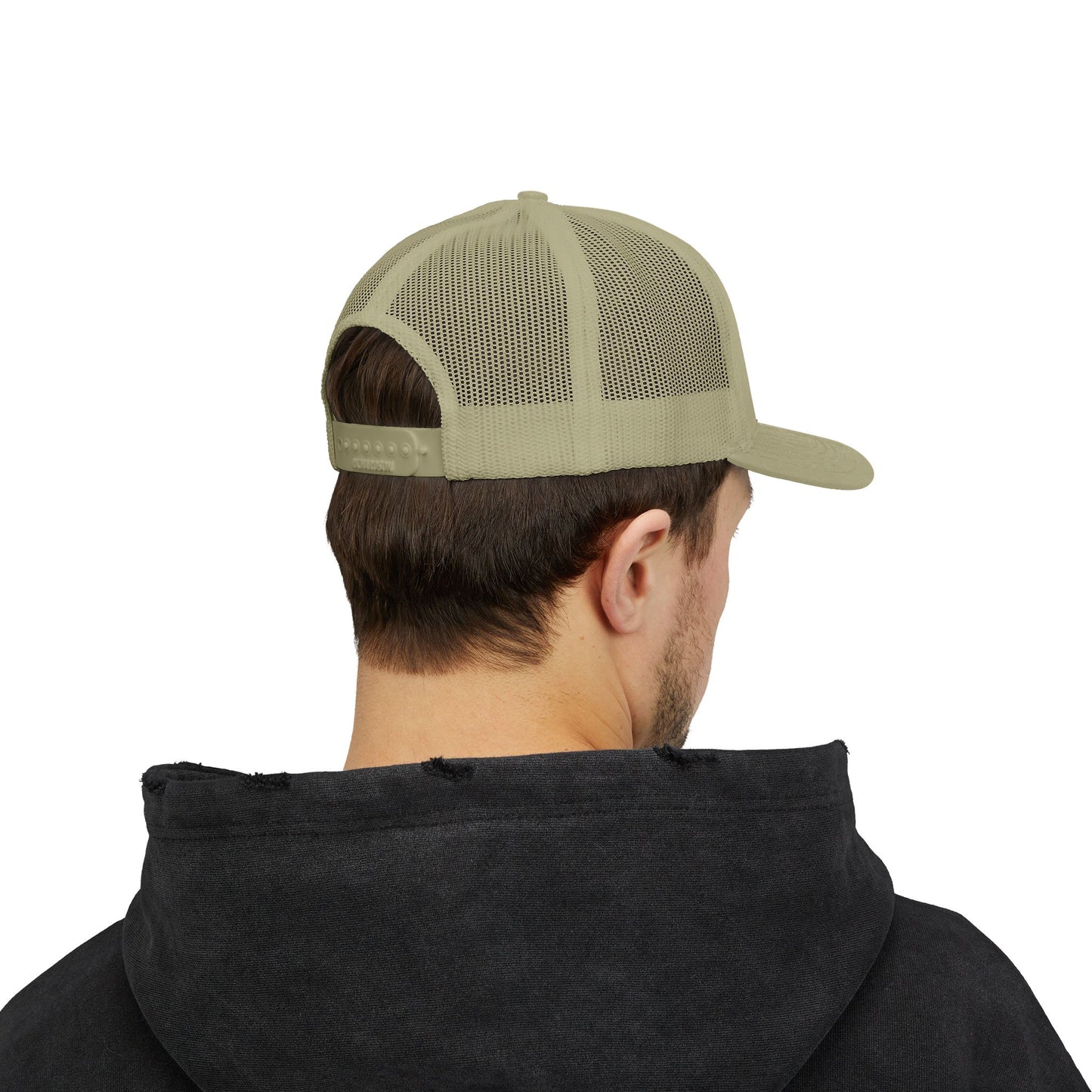 RCV CLT Embroidered Trucker Cap — Retro Orange Mesh Snapback