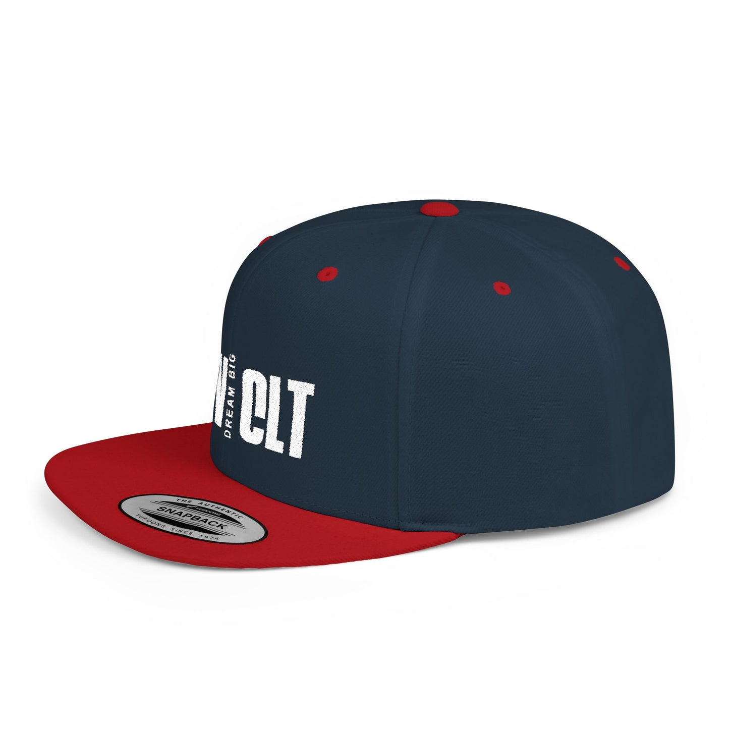 Flat Bill Snapback Hat - Dream Big RCV CLT Cap, Trendy Streetwear, Urban Style Hat, Gift for Him/Her, Casual Accessories