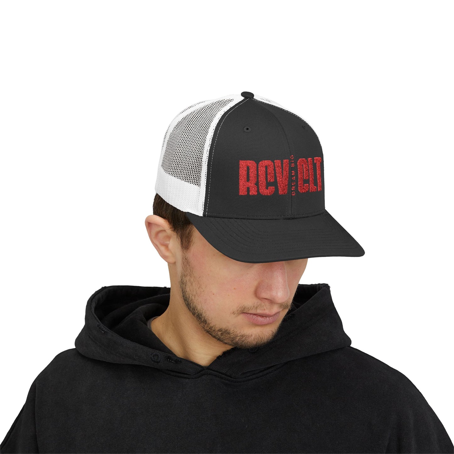 Glittery RCV CLT Snapback Trucker Cap | Stylish Summer Accessory, Trendy Gift, Festival Hat, Everyday Wear, Urban Fashion