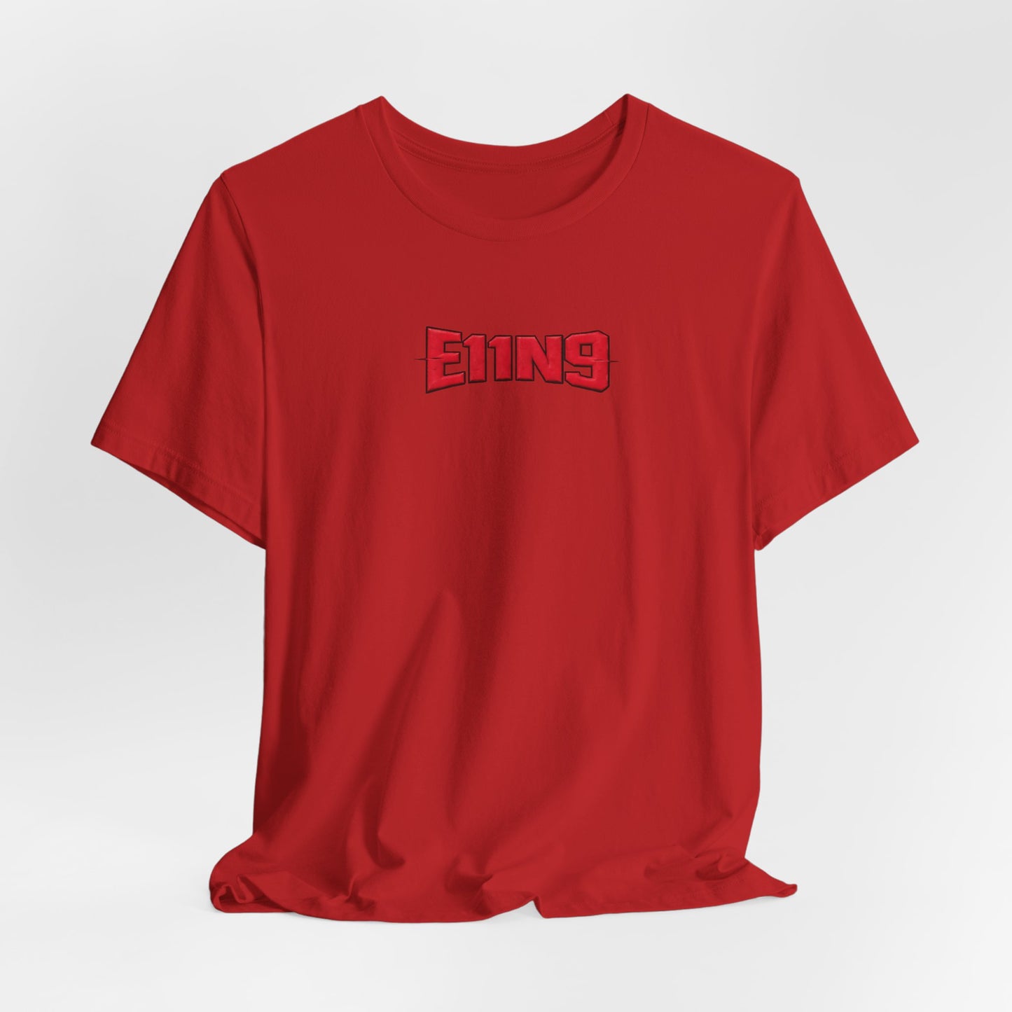 E119 Red Logo Tee - Minimal Retro Graphic T-Shirt