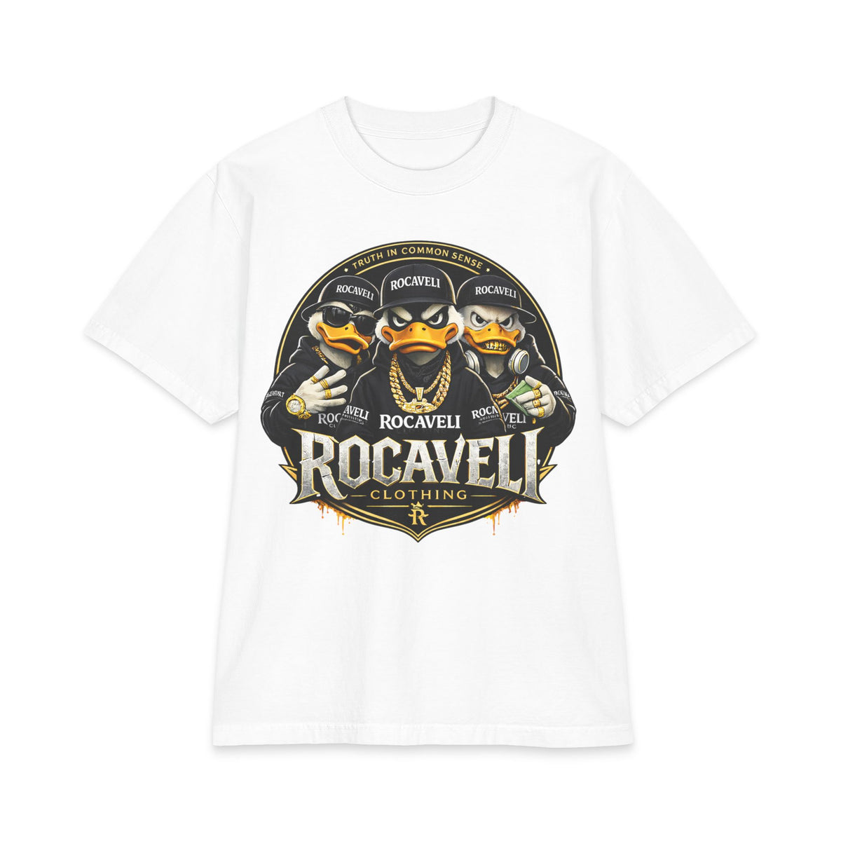 Rocavelli Duck Crew Graphic Tee slightly over sized