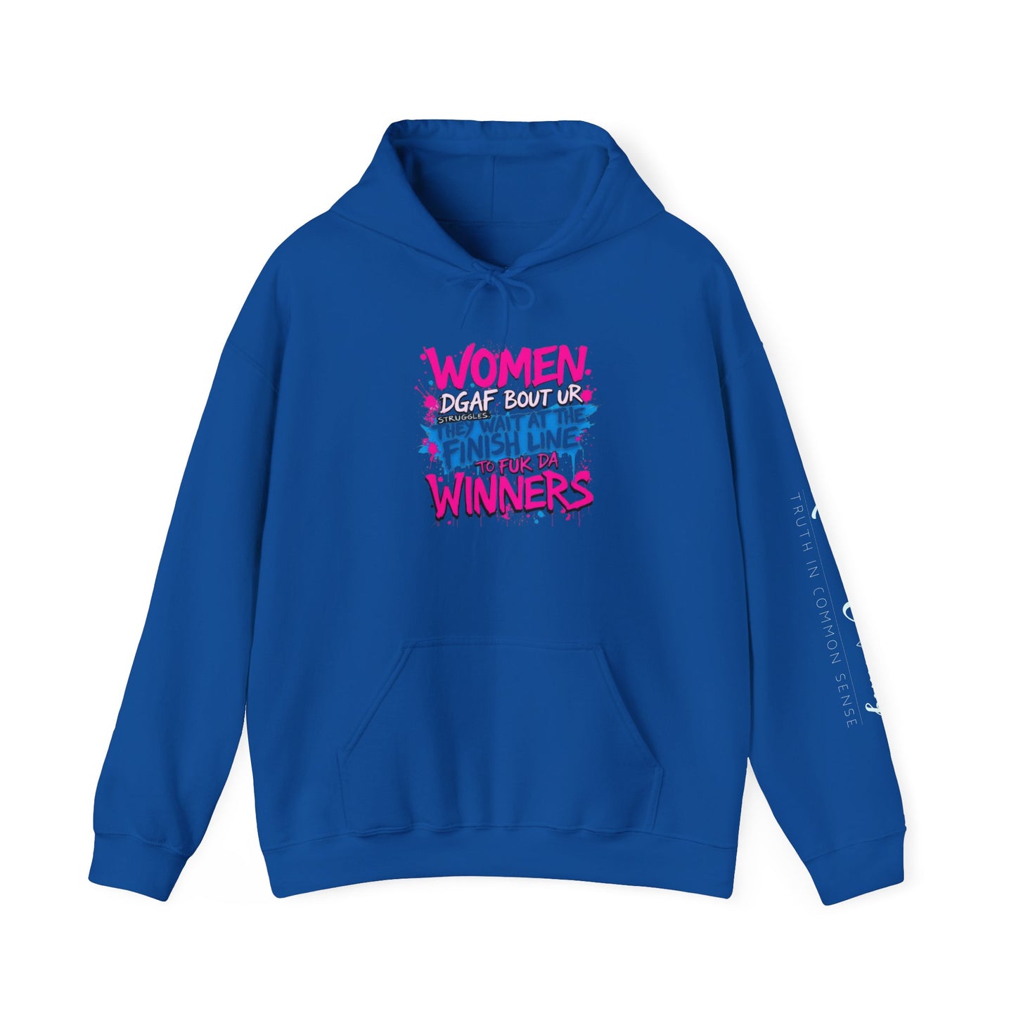 Hoodie — “Women Don’t Wait At The Finish Line, We Are Winners” Motivational Women’s Hoodie