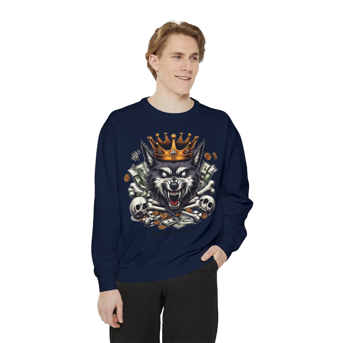 Unisex Garment-Dyed Sweatshirt ROCAVELI WOLF EDITION