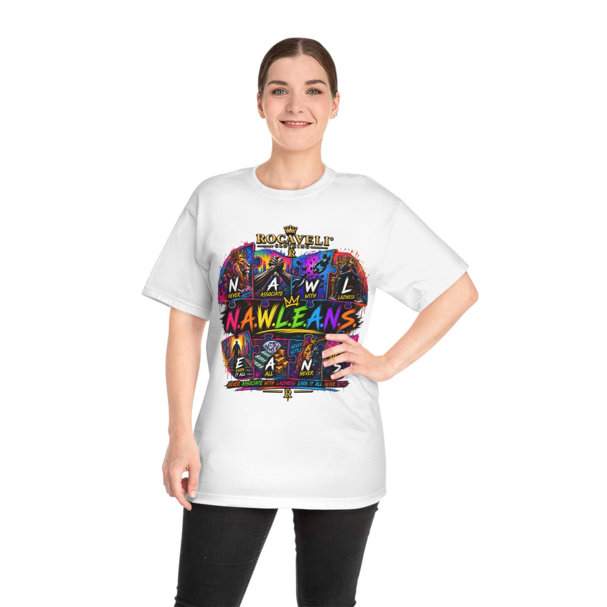 Nawleans Colorblock Graphic T-Shirt — BAGGY FIT