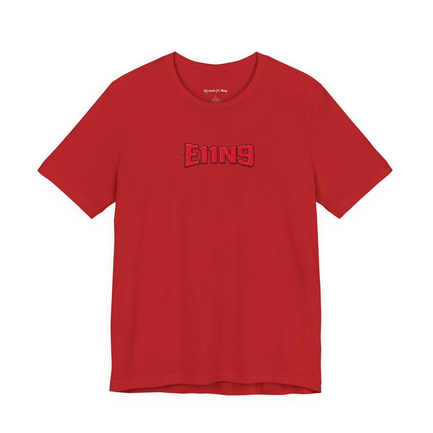 E119 Red Logo Tee - Minimal Retro Graphic T-Shirt