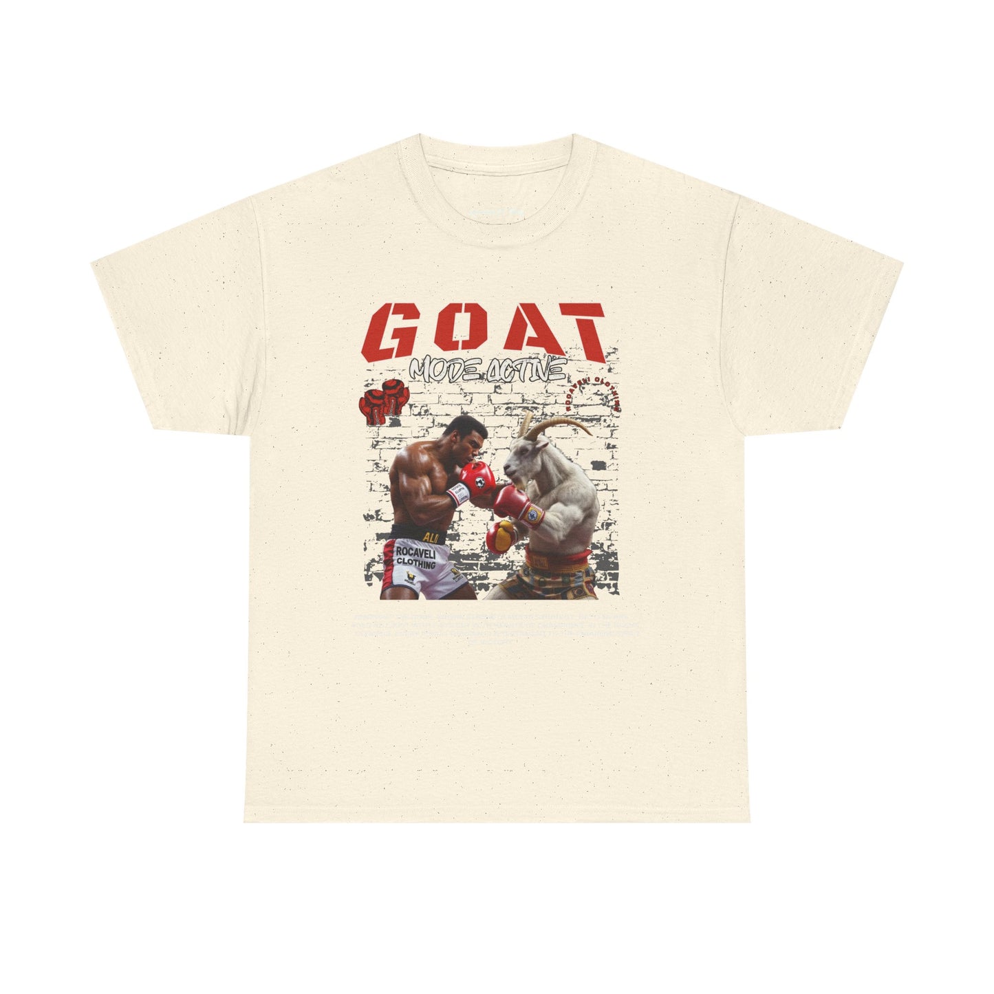 ROCAVELI GOAT Mode HEAVY Boxing T-Shirt — Goat MODE ACTIVE