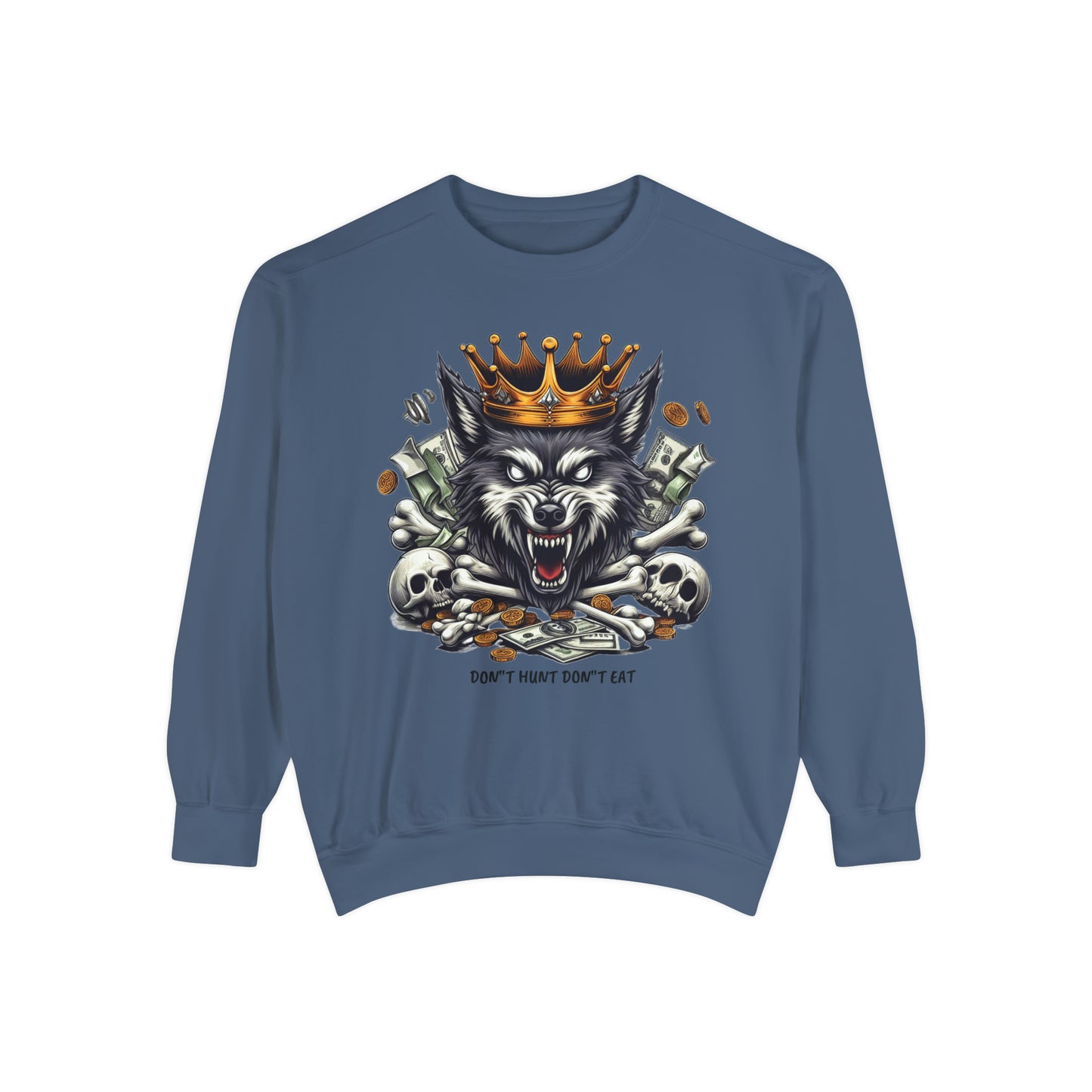 Unisex Garment-Dyed Sweatshirt ROCAVELI WOLF EDITION