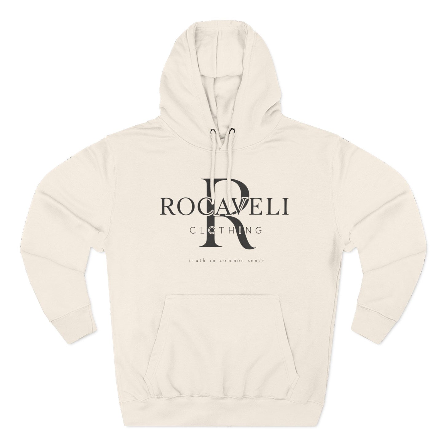 premium Rocaveli Logo Hoodie — Minimal Luxury Fleece Hoodie