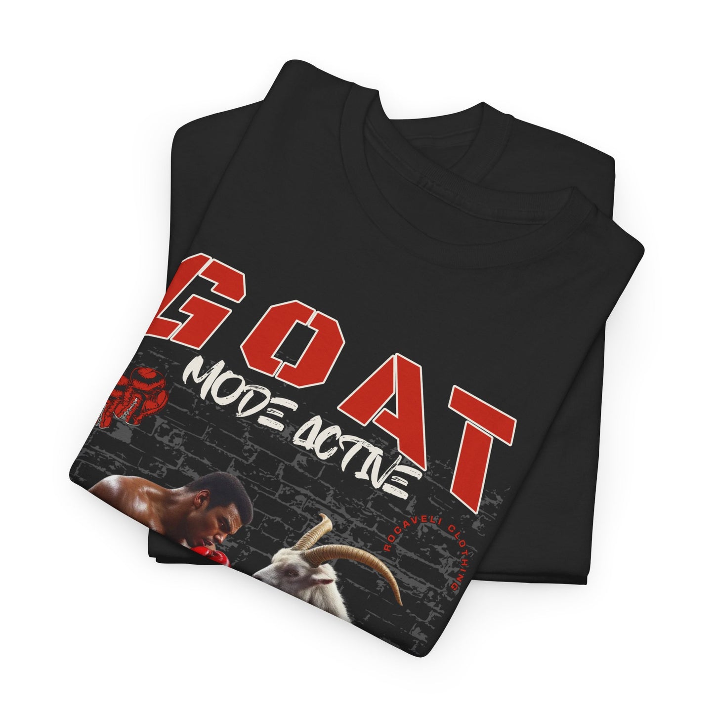 ROCAVELI GOAT Mode HEAVY Boxing T-Shirt — Goat MODE ACTIVE