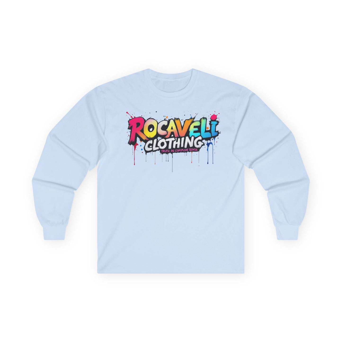ROCAVELI CLOTHING Long Sleeve Tee — "IDC If You're Mad at Me For Doing What's Best For Me" Colorful Graffiti Quote