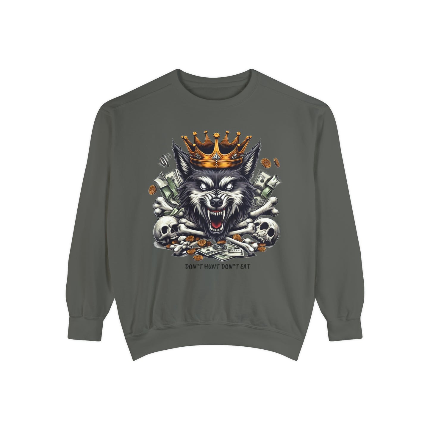 Unisex Garment-Dyed Sweatshirt ROCAVELI WOLF EDITION