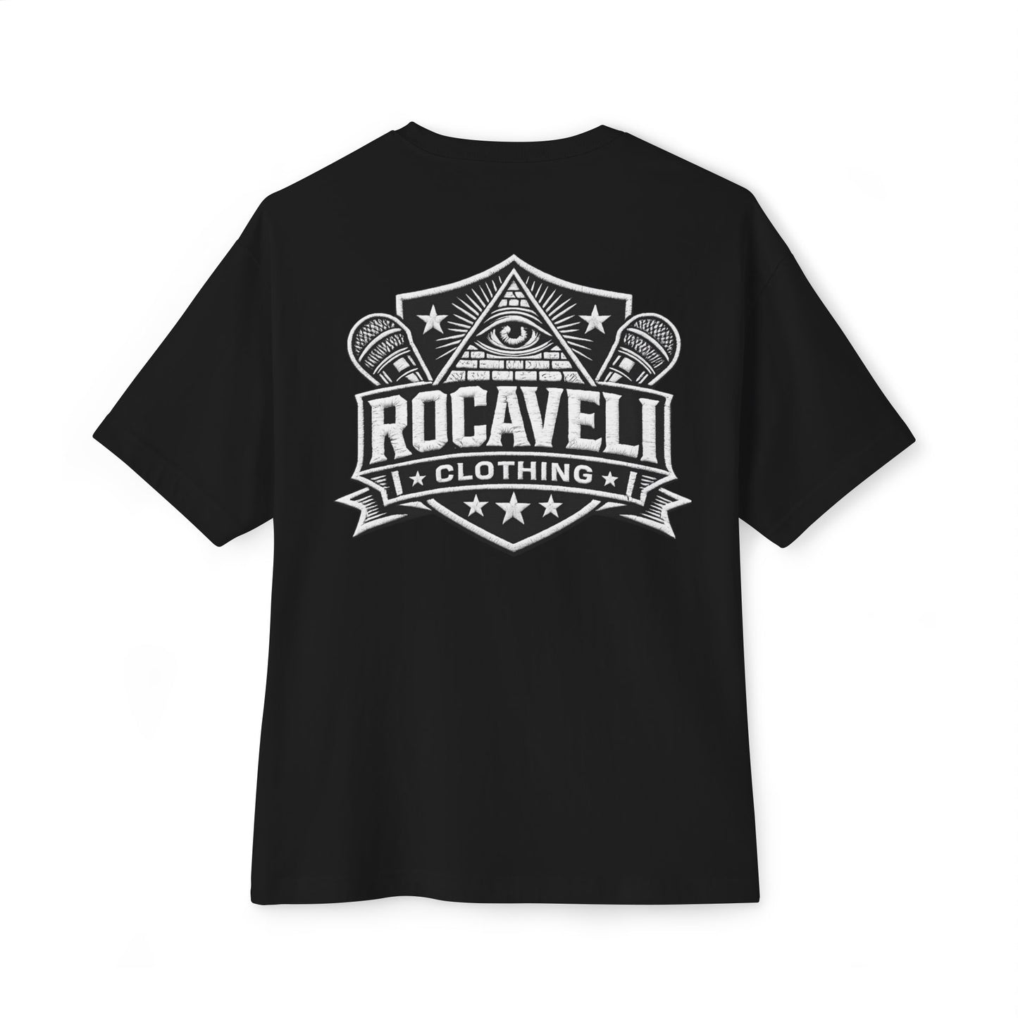Rocaveli Logo Tee — Graphic Boxy T-Shirt with 'RCV' & Rocaveli Back Emblem
