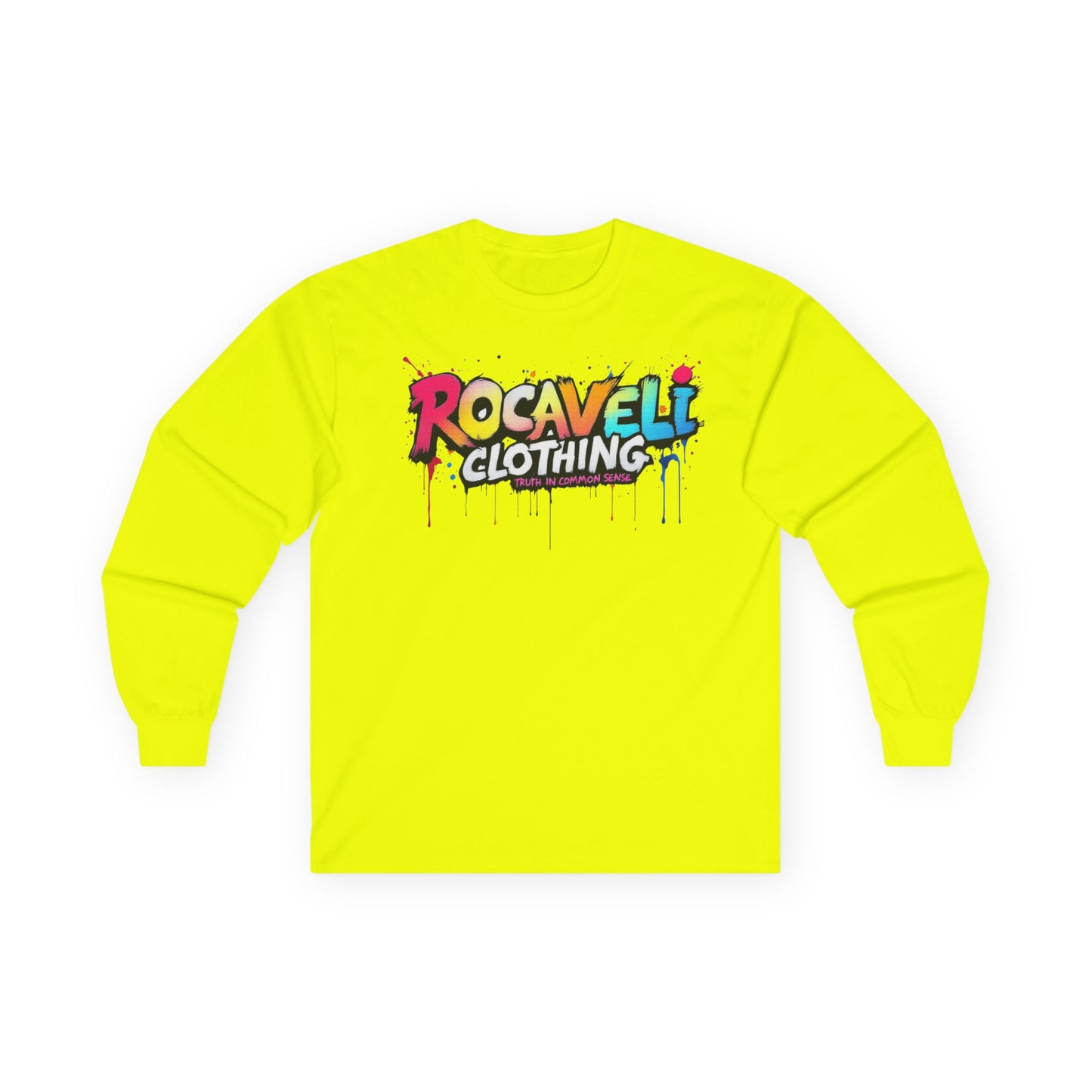 ROCAVELI CLOTHING Long Sleeve Tee — "IDC If You're Mad at Me For Doing What's Best For Me" Colorful Graffiti Quote