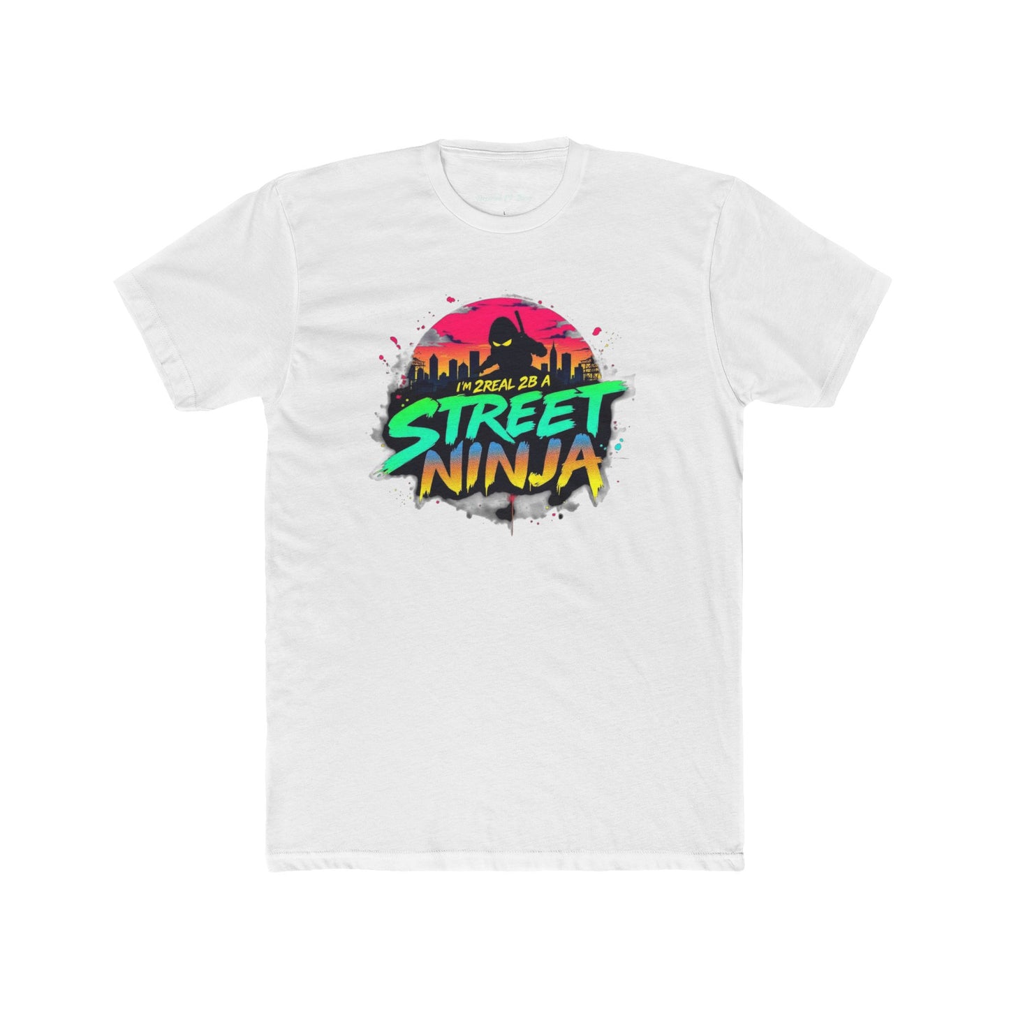 Street Ninja Graphic Tee — Retro Neon Urban Skate T‑Shirt