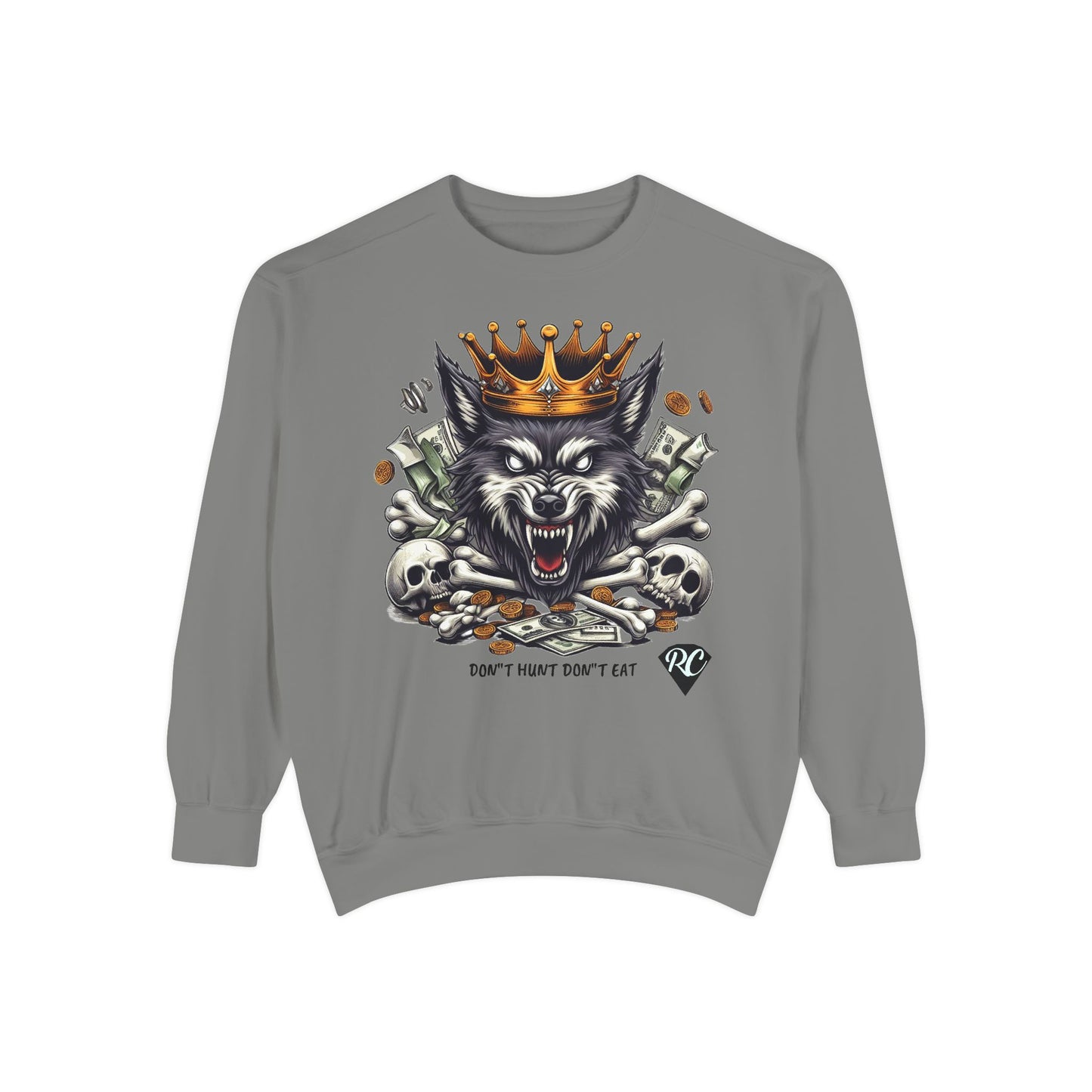 Unisex Garment-Dyed Sweatshirt ROCAVELI WOLF EDITION