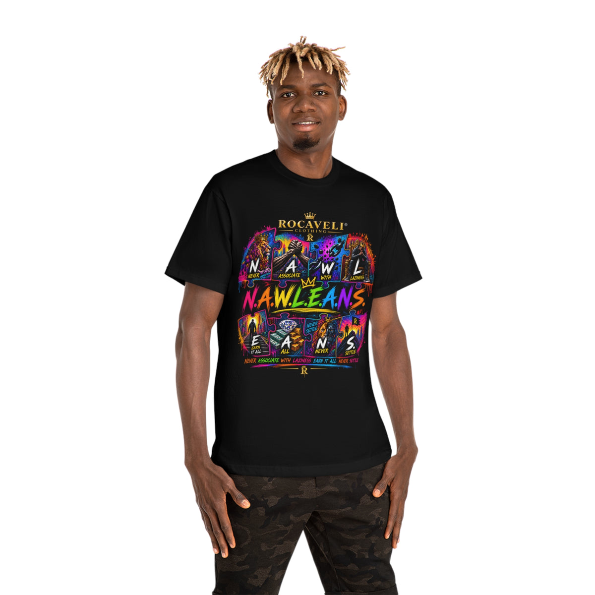 Nawleans Colorblock Graphic T-Shirt — BAGGY FIT