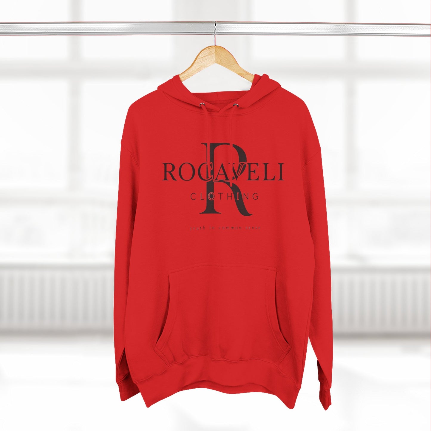 premium Rocaveli Logo Hoodie — Minimal Luxury Fleece Hoodie