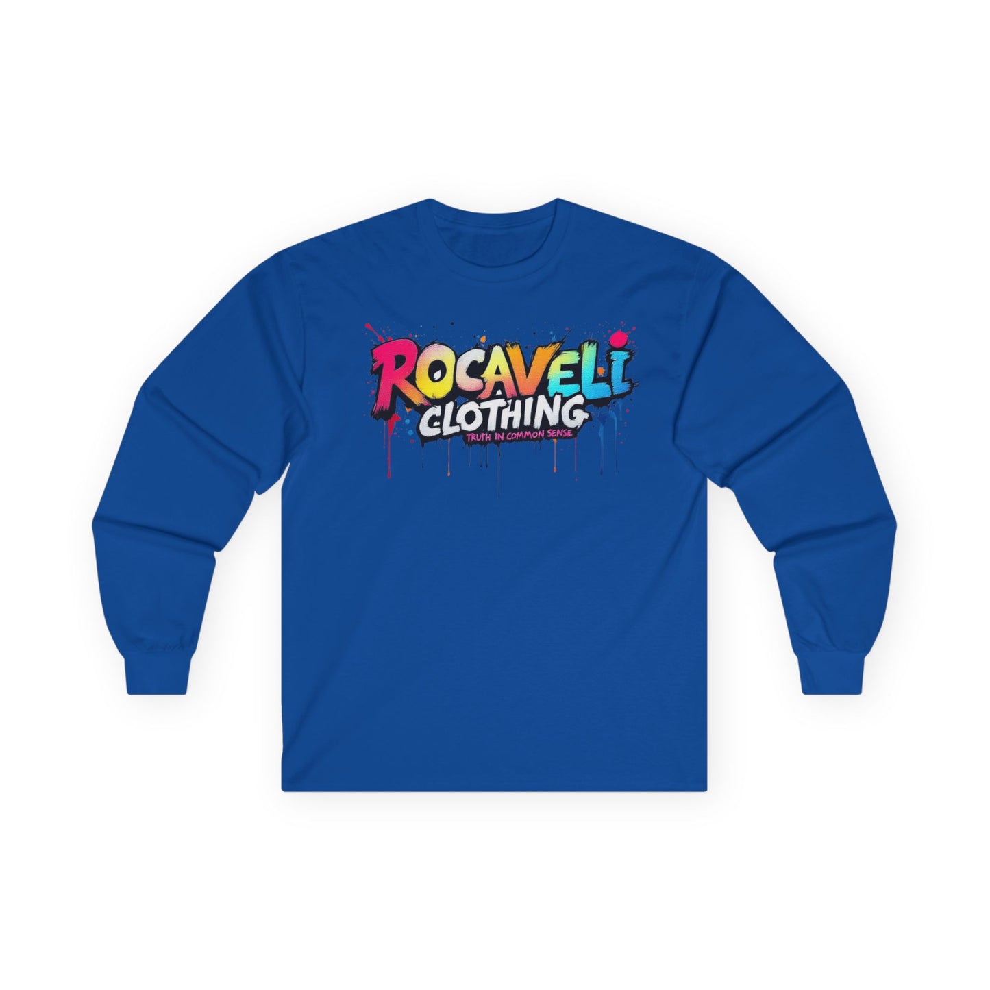 ROCAVELI CLOTHING Long Sleeve Tee — "IDC If You're Mad at Me For Doing What's Best For Me" Colorful Graffiti Quote