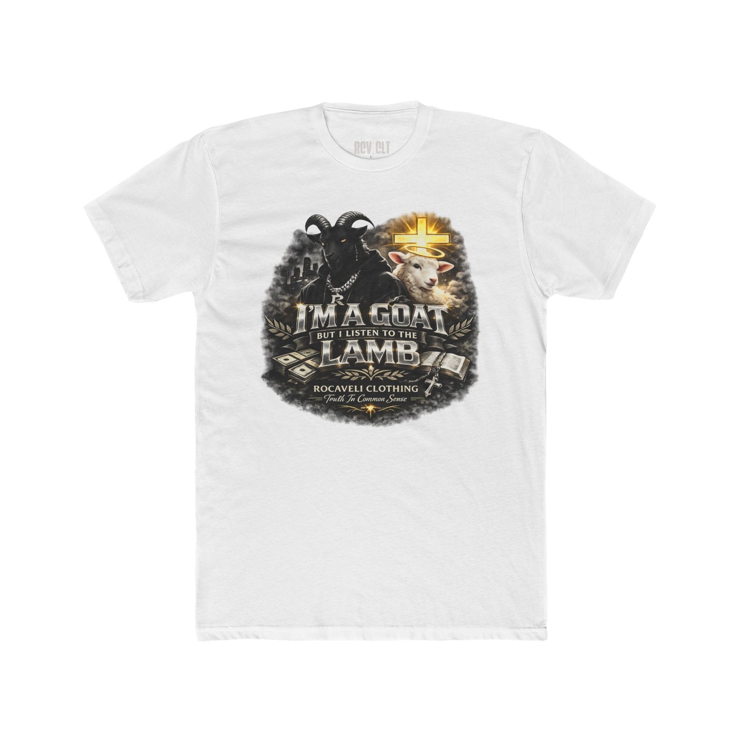 ROCAVELI CLOTHING GOAT/LAMB Unisex Cotton Crew Tee