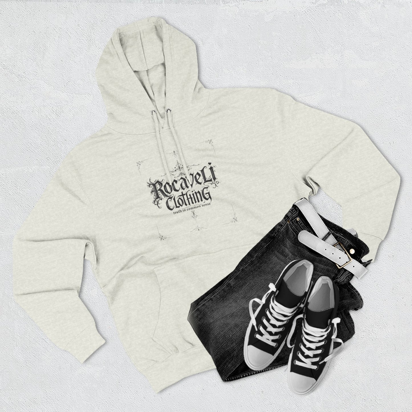 ROCAVELI CLOTHING Hoodie - "New Year New Goals, Same Grind" Graphic Fleece Hoodie