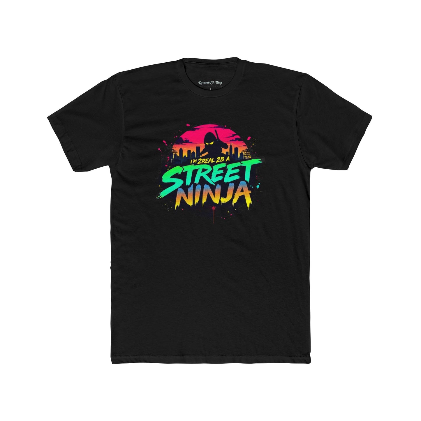 Street Ninja Graphic Tee — Retro Neon Urban Skate T‑Shirt