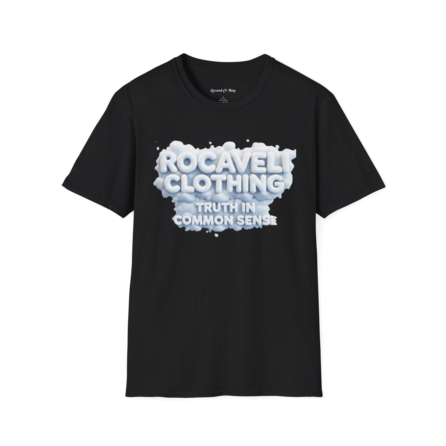 T-Shirt — Rocaveli Clothing “Truth in Common Sense” / Back: “Your negative spirit won’t infiltrate this kingdom”