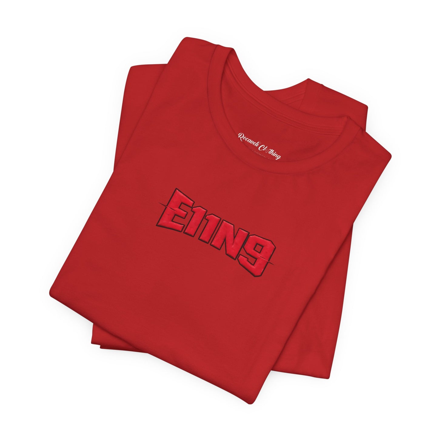 E119 Red Logo Tee - Minimal Retro Graphic T-Shirt