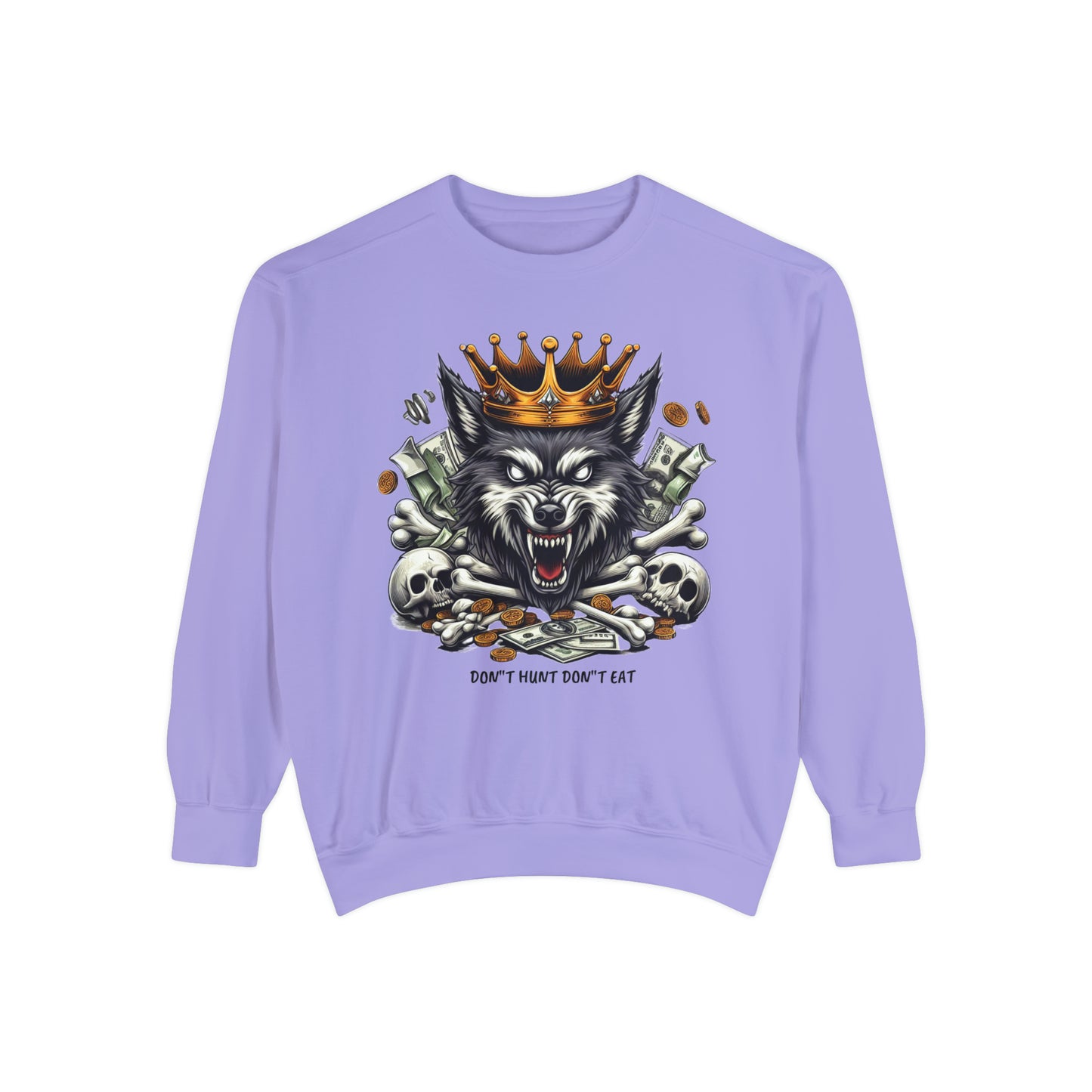 Unisex Garment-Dyed Sweatshirt ROCAVELI WOLF EDITION