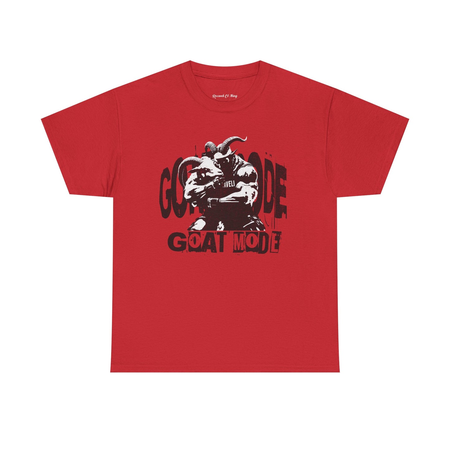 ROCAVELI CLOTHING Goat Mode HEAVY Graphic Tee — Athletic Humor Shirt with 'GOAT MODE' Design
