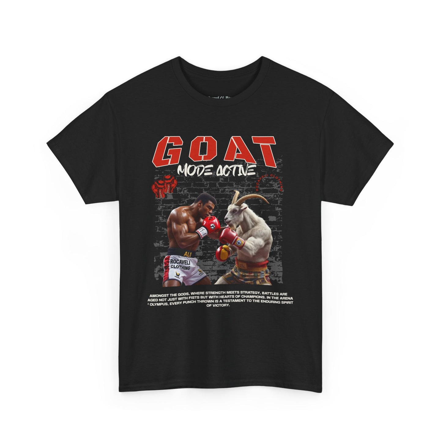 ROCAVELI GOAT Mode HEAVY Boxing T-Shirt — Goat MODE ACTIVE
