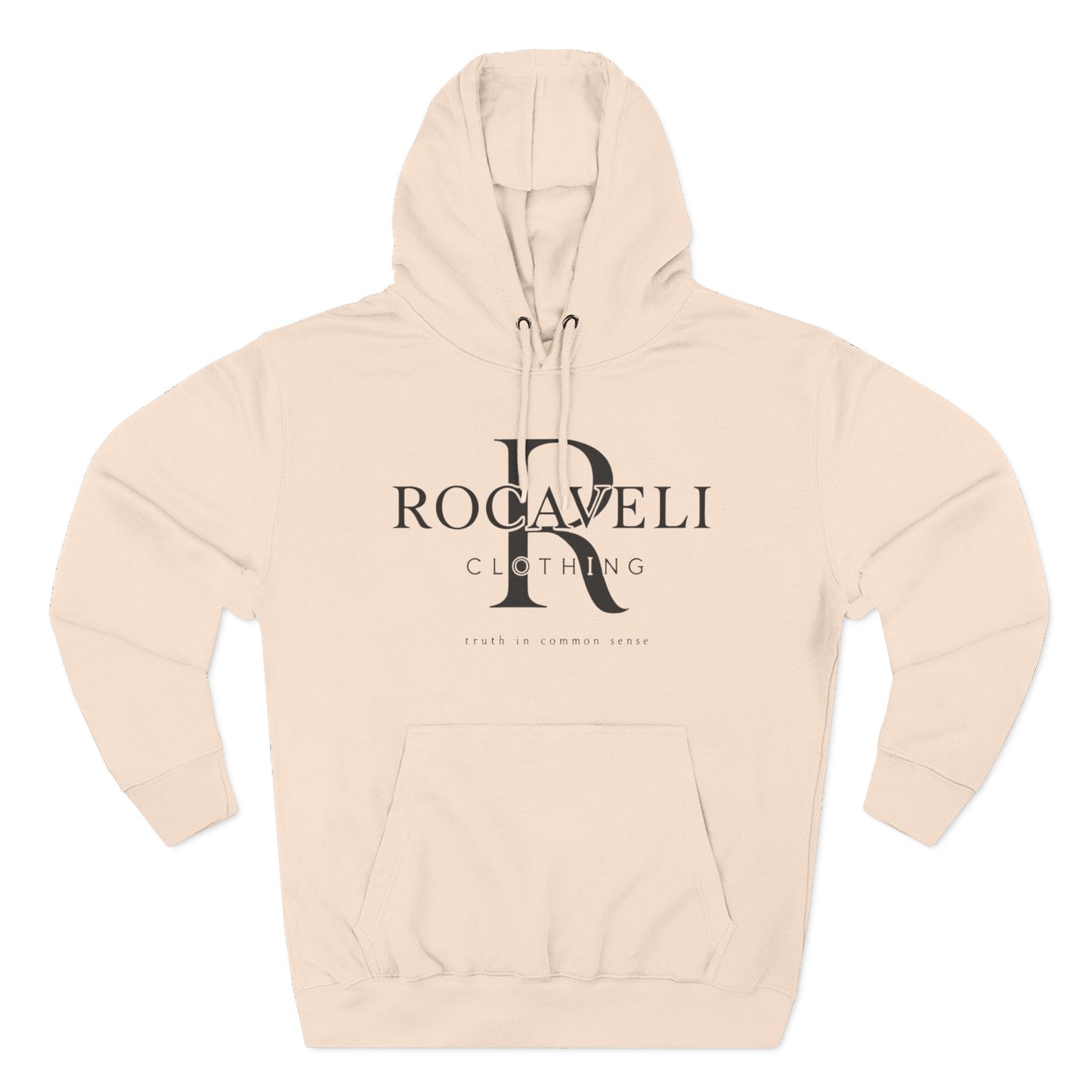 premium Rocaveli Logo Hoodie — Minimal Luxury Fleece Hoodie