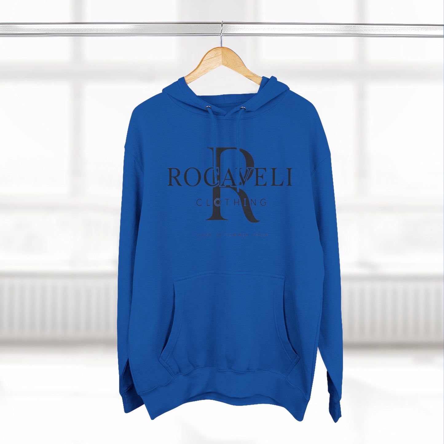 premium Rocaveli Logo Hoodie — Minimal Luxury Fleece Hoodie
