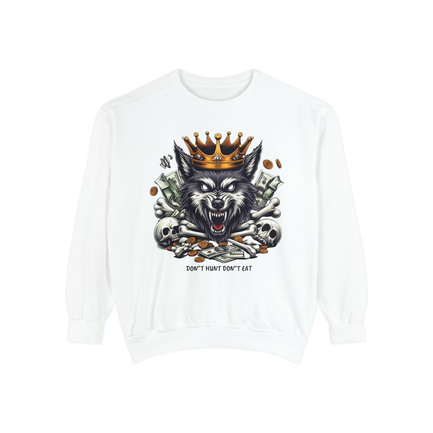 Unisex Garment-Dyed Sweatshirt ROCAVELI WOLF EDITION