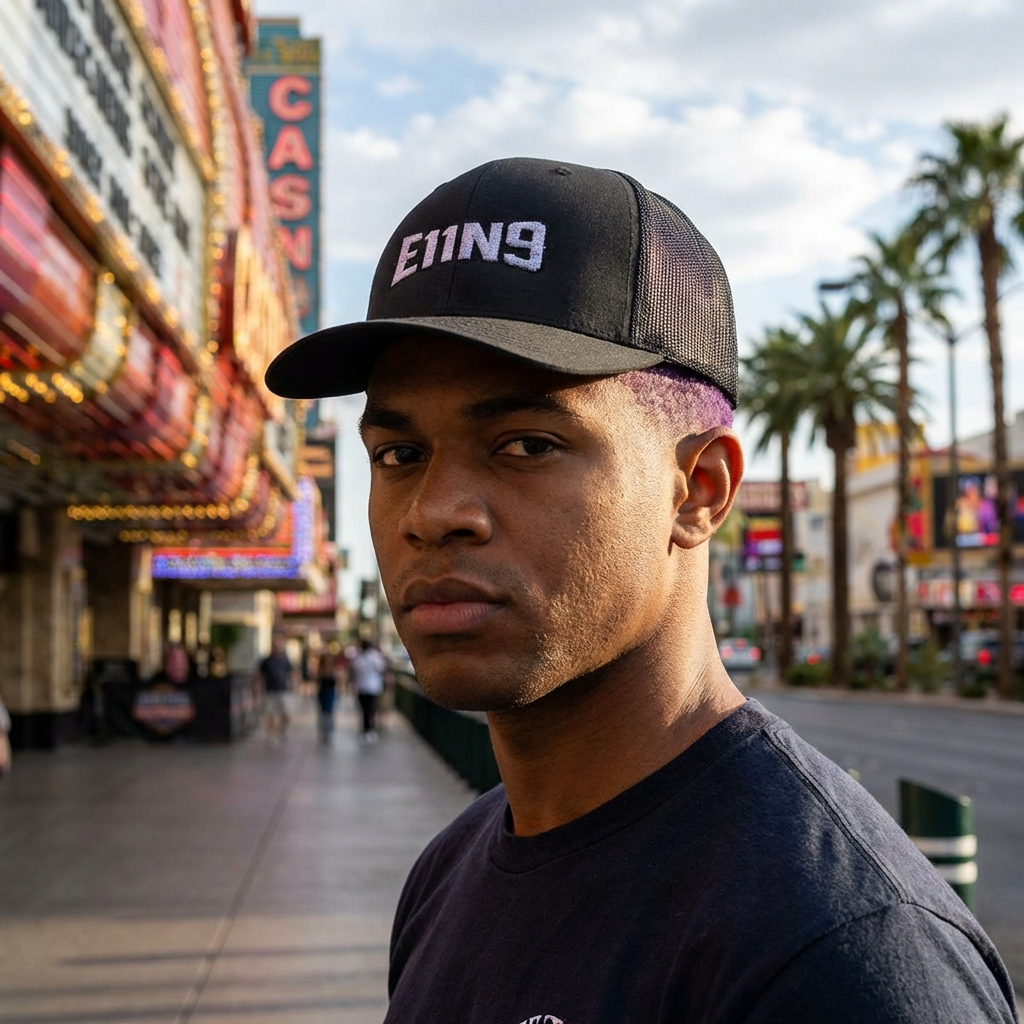 elevn11nine9 Trucker Cap — Bold 'ST1NG' Street-Style Snapback