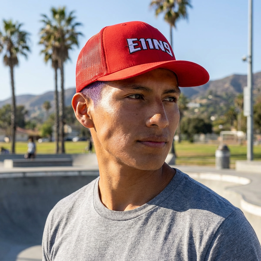 elevn11nine9 Trucker Cap — Bold 'ST1NG' Street-Style Snapback