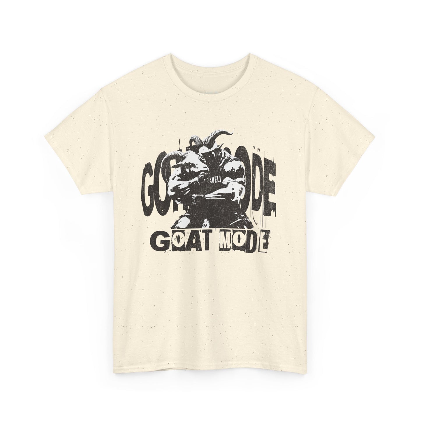 ROCAVELI CLOTHING Goat Mode HEAVY Graphic Tee — Athletic Humor Shirt with 'GOAT MODE' Design