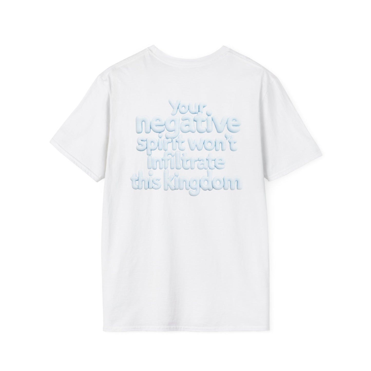 T-Shirt — Rocaveli Clothing “Truth in Common Sense” / Back: “Your negative spirit won’t infiltrate this kingdom”