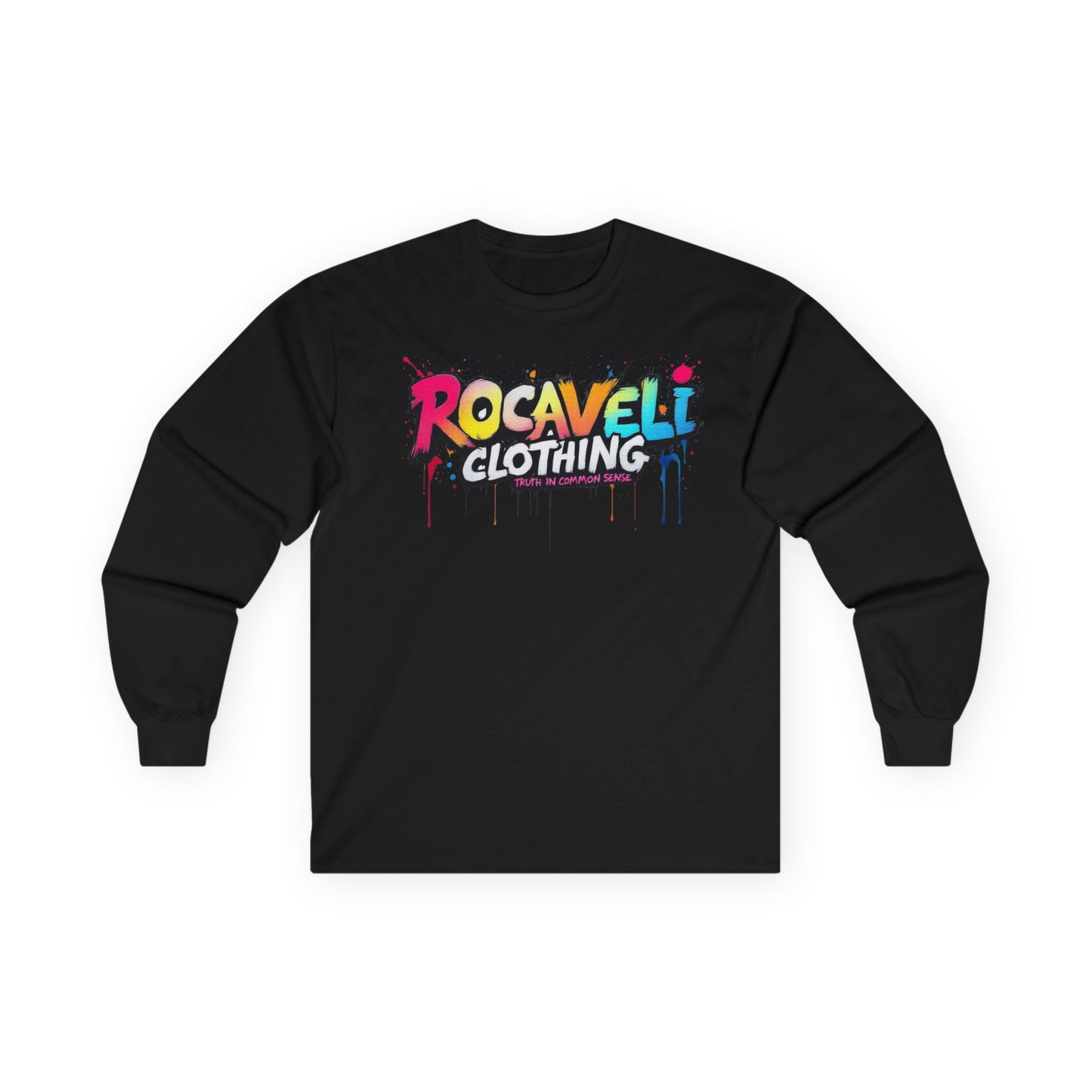 ROCAVELI CLOTHING Long Sleeve Tee — "IDC If You're Mad at Me For Doing What's Best For Me" Colorful Graffiti Quote