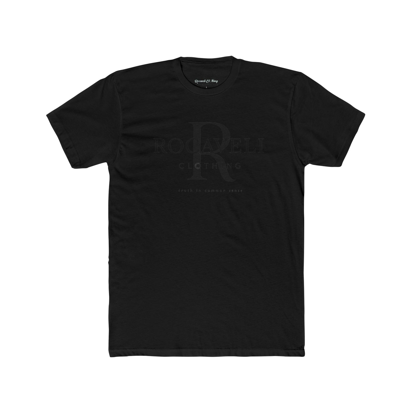 Rocaveli Monogram Crew Tee — Minimalist Luxury Logo T-Shirt