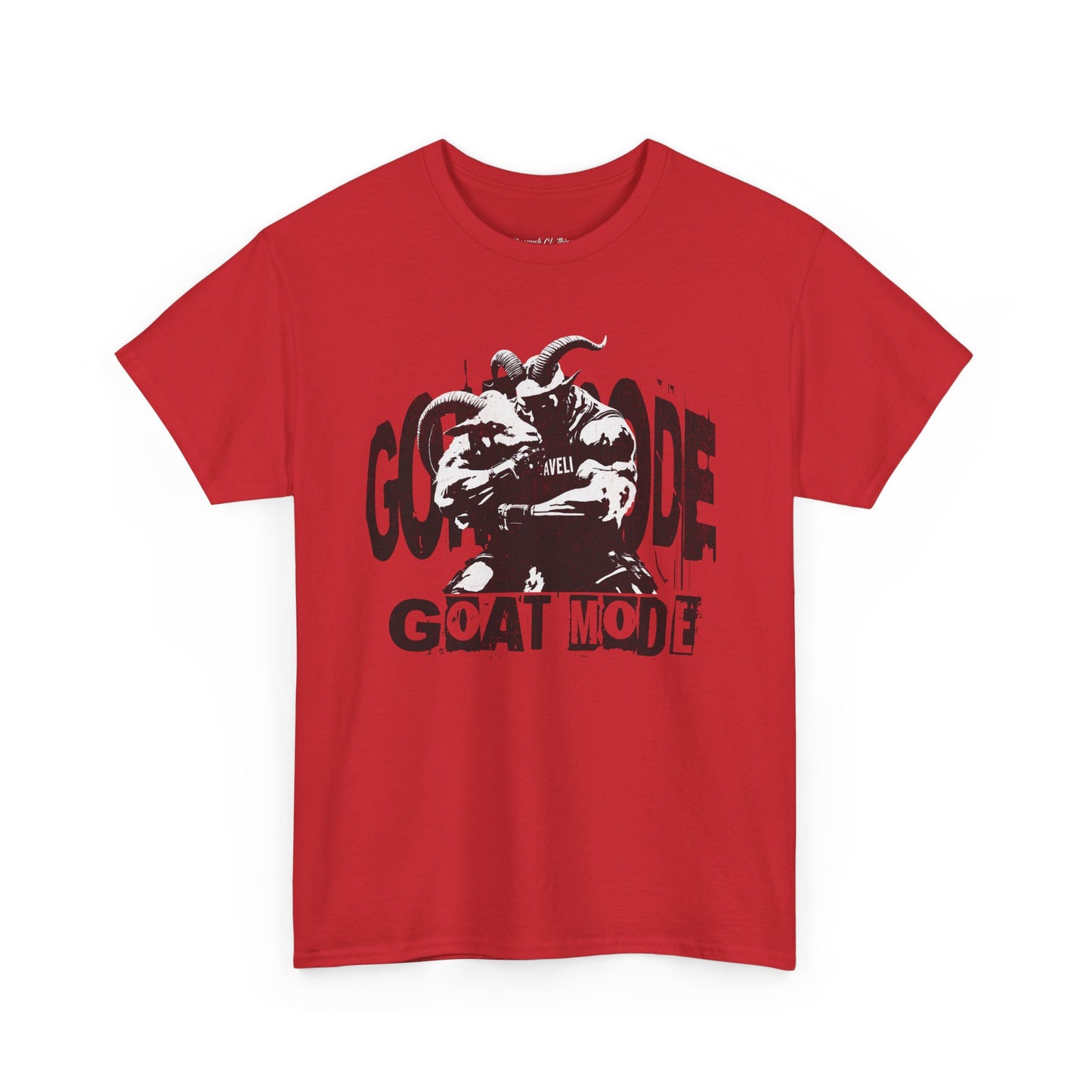 ROCAVELI CLOTHING Goat Mode HEAVY Graphic Tee — Athletic Humor Shirt with 'GOAT MODE' Design