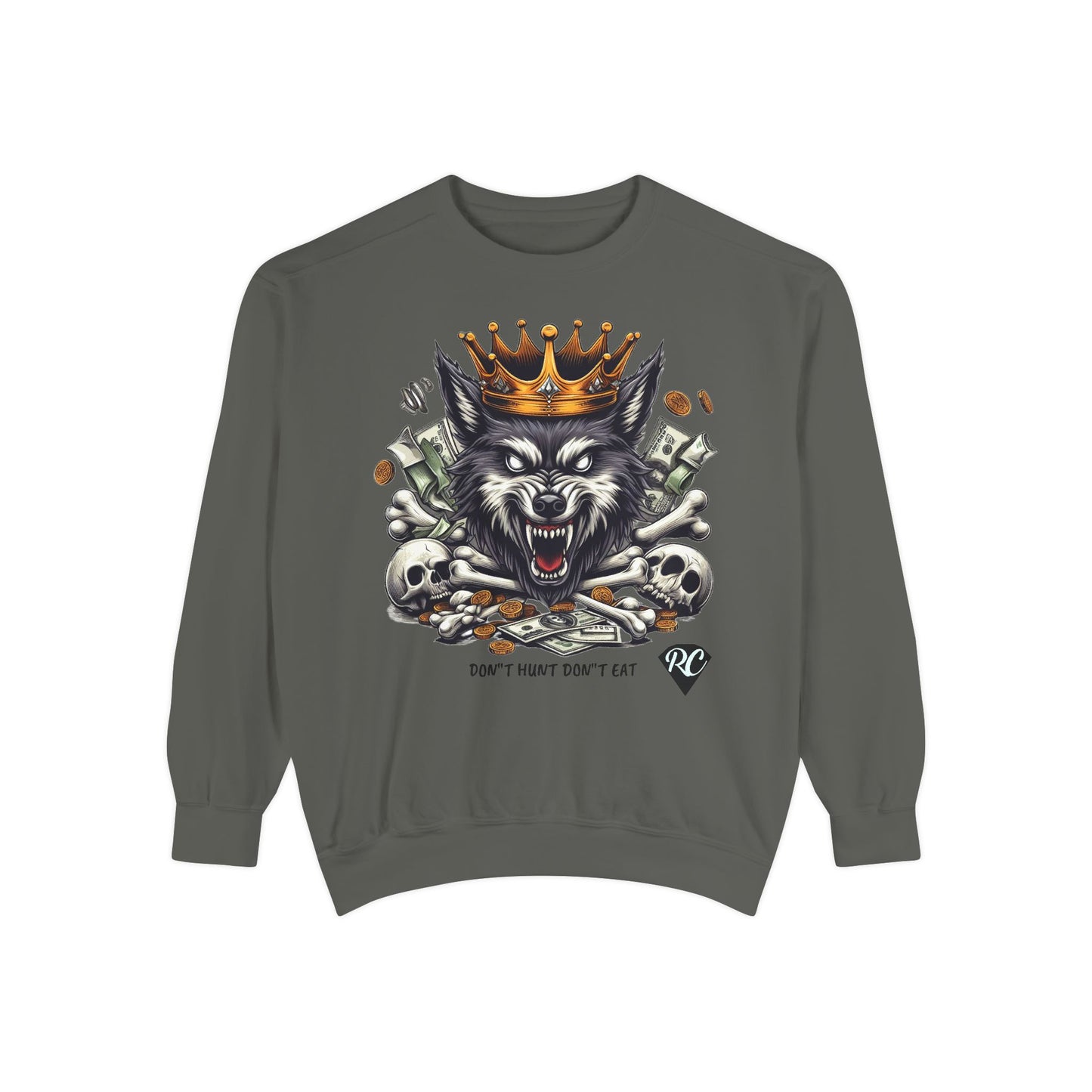 Unisex Garment-Dyed Sweatshirt ROCAVELI WOLF EDITION
