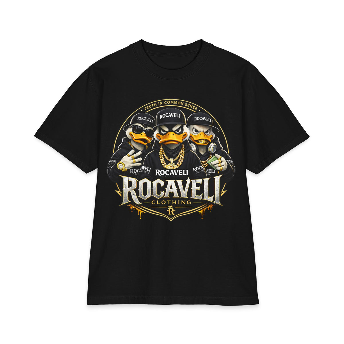 Rocavelli Duck Crew Graphic Tee slightly over sized