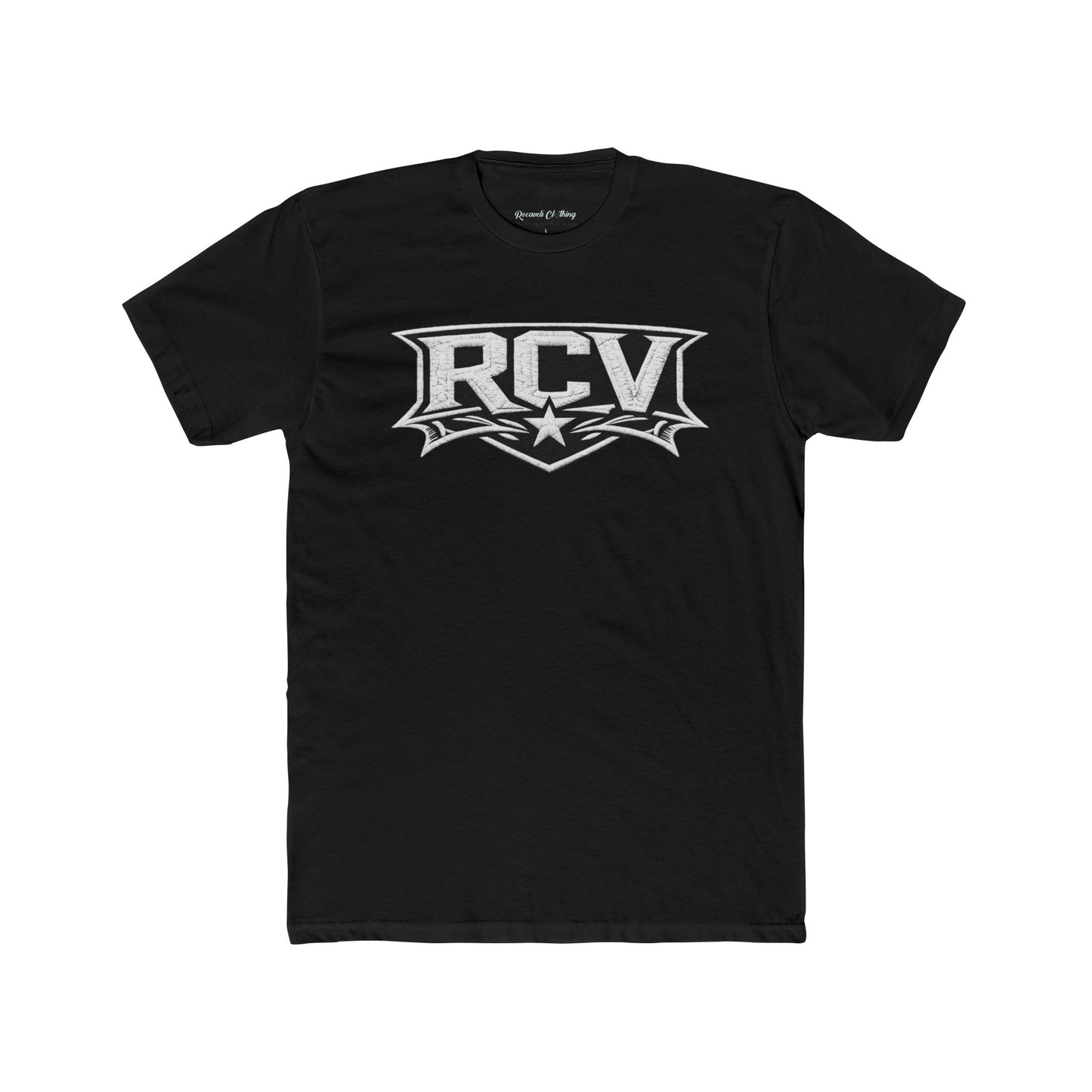 Rocaveli 'RCV' Graphic Tee — Vintage Crest Logo Cotton T‑Shirt