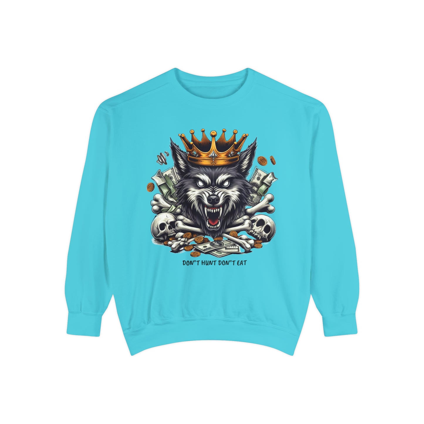 Unisex Garment-Dyed Sweatshirt ROCAVELI WOLF EDITION